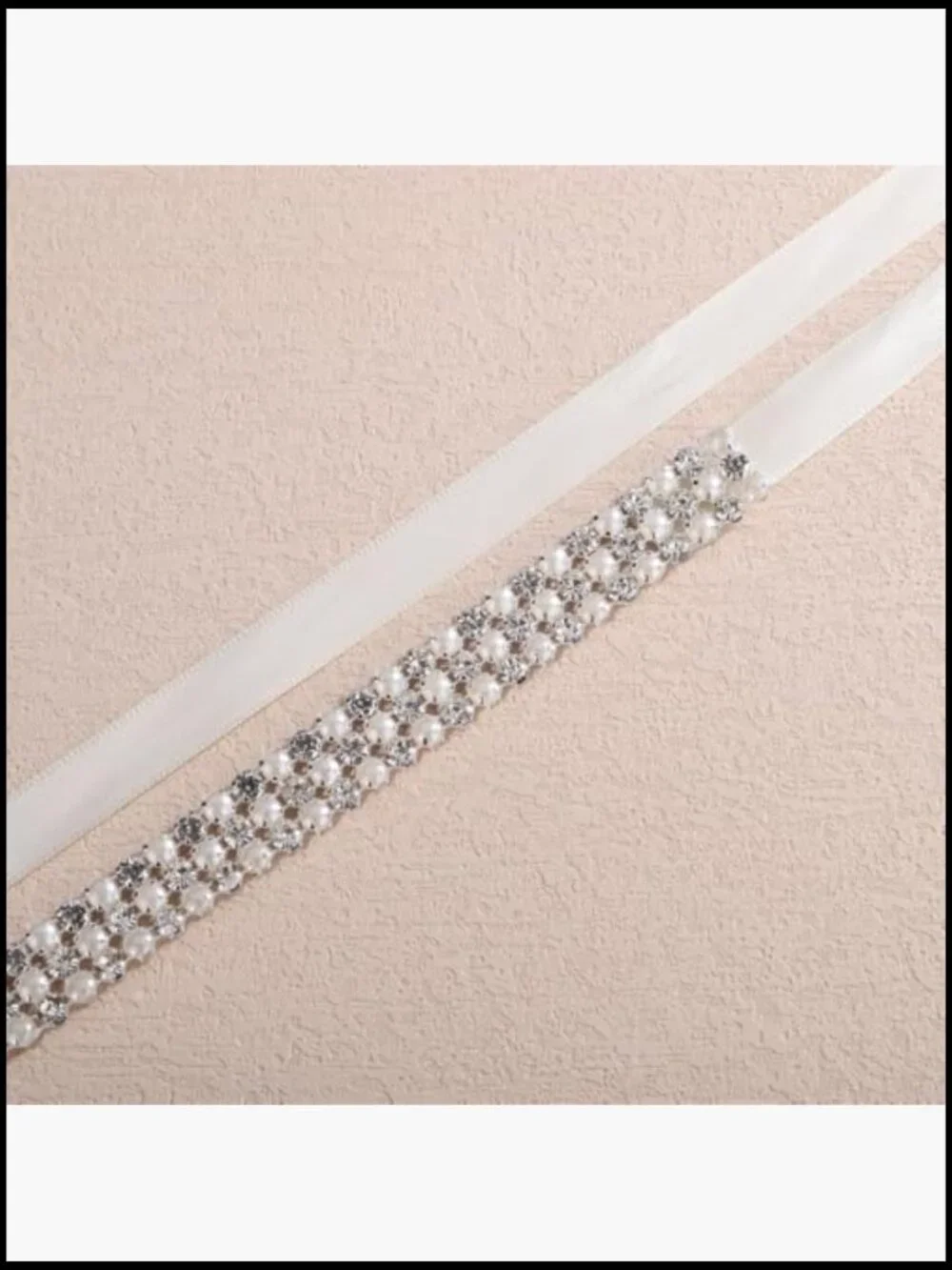 1920s Flapper White Feather Headband with Crystal Pendant Rhinestone Hair - Picture 7 of 7